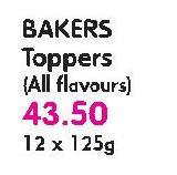 Bakers Toppers(All Flavours)-12x125Gm