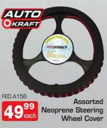 Auto Kraft Assorted Neoprene Steering Wheel Cover(FED.A156)-Each