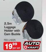 Auto Kraft 2.5m Luggage Holder With Cam Buckle(FED.LH225)-Per Set