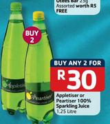   Appletiser Or Peartiser 100% Sparkling Juice-1.25Ltr