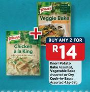 Knorr Potato Bake Assorted, Vegetable Bake Assorted Or Dry Cook-In-Sauce Assorted-43gm-58gm