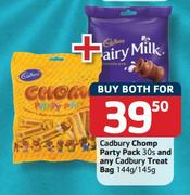 Cadbury Chomp Party Pack-30's & Cadbury Treat Bag - 144g/145g 
