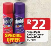 Pledge Multi Surface Cleaner Banded Pack-2 x 275ml 