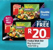 Findus Wok Stir Fry Assorted - 450/500g Each