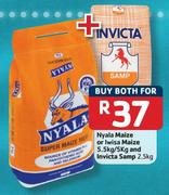 Nyala Maize Or Iwisa Maize 5.5kg/5kg & Invicta Samp 2.5kg