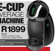 Genio Single-Cup Multi-Beverage Coffee Machine-Each