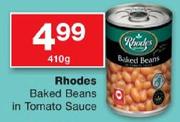 Rhodes Baked Beans in Tomato Sauce-410gm