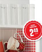 Glass Tumblers Each