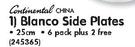 Continental China Blanco Side Plates-Per 6 Pack