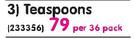 Teaspoons-Per 36 Pack