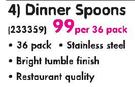 Dinner Spoons-Per 36 Pack
