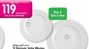 Continental China Polaris Dinner Plates-Per 6 Pack