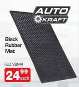 Auto Craft Black Rubber Mat(FED VBM4)-Each