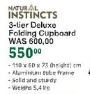 Natural Instincts 3 Tier Deluxe Folding Cupboard