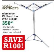 Natural Instincts Aluminium Clothes Line