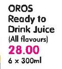 Oros Ready to Drink Juice(All Flavours)-6 x 300ml
