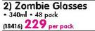 Consol Zombie Glasses-48 Per Pack