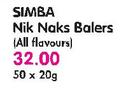 Simba Nik Naks Balers(All Flavours)-50 x 20gm