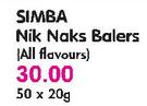 Simba Nik Naks Balers (All Flavours)-50x20gm