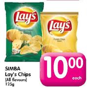 Simba Lay's Chips (All Flavours)-125gm Each