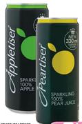Appletiser/Peartiser 100% Juice Cans-24x330ml