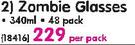 Consol Zombie Glasses-48 Per Pack