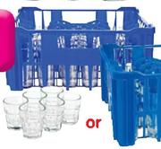 Consol Hiball Glasses in Crate Plus 6 Free Shooter Glasses-30 Per Crate
