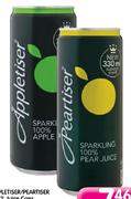 Appletiser/Peartiser 100% Juice Cans-24 x 330ml