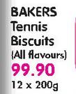 Bakers Tennis Biscuits(All Flavours)-12x200gm