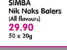 Simba Nik Naks Balers(All Flavours)-29x20gm
