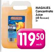 Magalies Concentrate Juice(All Flavours)-5Ltr Each