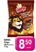 Simba Chips(All Flavours)-125gm Each
