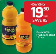 Krush 100% Fruit Juice Blend-1.5L Each