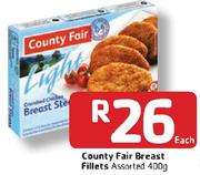 Country Fair Breast Fillets-400G Each