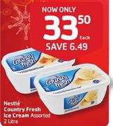 Nestle Country Fresh Ice Cream-2Ltr Each