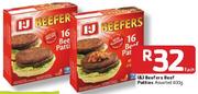 I&J Beefers Beef Patties-800gm Each