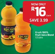 Krush 100% Fruit Juice Blend-1.5ltr Each