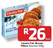 County Fair Breast Fillets-400gm Each