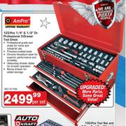 AmPro 123-Pce 1/4" & 1/2" Dr. Professional 3-Drawer Tool Chest-Per Set