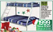 H&H Collection 91cm/137cm Seattle Tri Bunk Bed