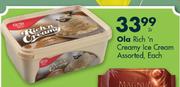 Ola Rich 'n Creamy Ice Cream Assorted-2ltr Each