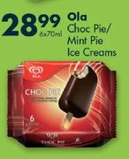 Ola Choc Pie/Mint Pie Ice Creams-6x70ml