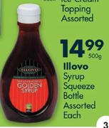 Illovo Syrup Squeeze Bottle Assorted-500g Each