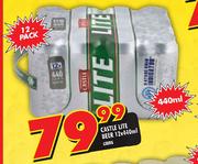 Castle Lite Beer 12x440ml Cans-Each