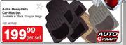 Auto Kraft 4-Piece Heavy-Duty Car Mat Set FED.AP7522-Per Set