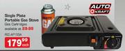 Auto Kraft Single Plate Portable Gas Stove FED.AP155A
