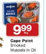 Cape Point Smoked Mussels In Oil-85g