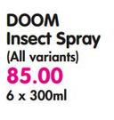 Doom Insect Spray(All Variants)-6x300Ml