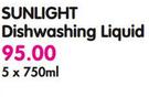 Sunlight Dishwashing Liquid-5x750Ml