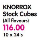 Knorrox Stock Cubes(All Flavours)-10x24's